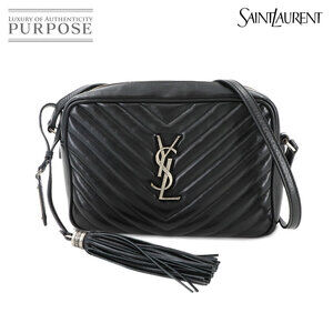 Saint Laurent Lou Camera Shoulder Bag Black Leather